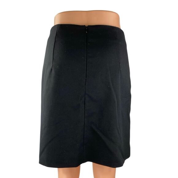 Siyazu Women's Black Mini Mid Rise Zipper Straight Pencil Wrap Skirt Size 1 - Picture 3 of 5